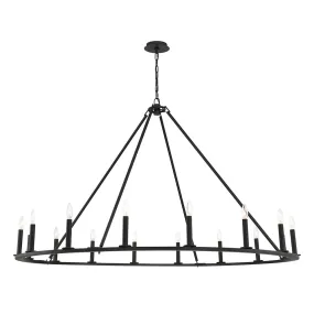 Lancelot 16 Light Chandelier - Black