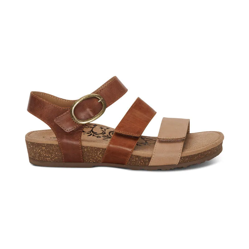 Lilly Multi-AdjustaStrap Sandal in Walnut