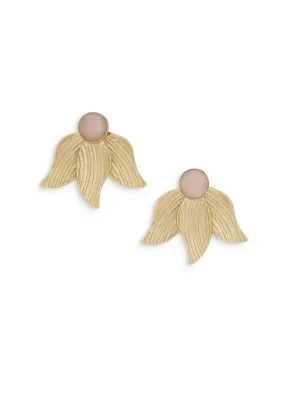 Lily Earrings | Peach Moonstone