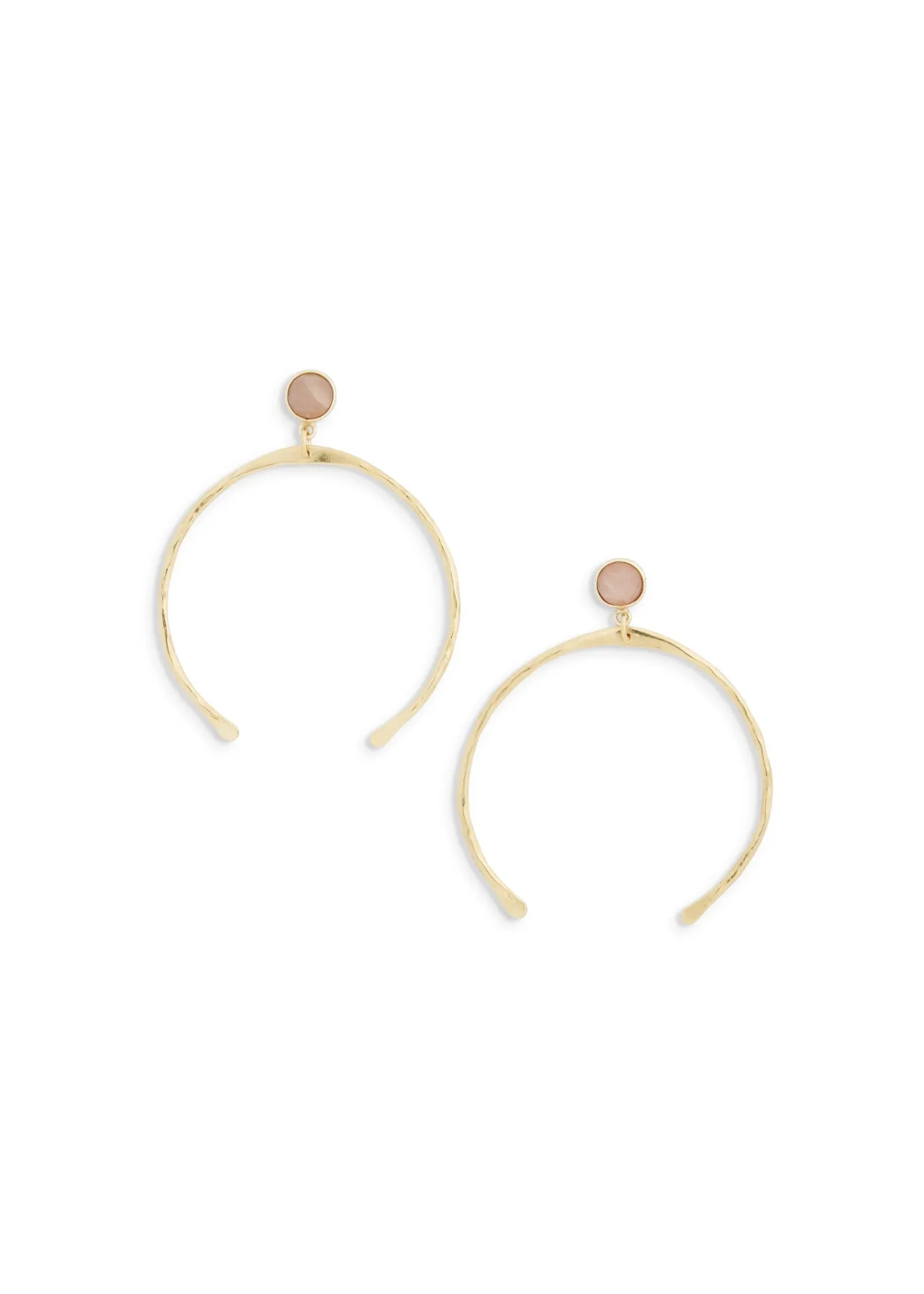 Liz Earrings | Pink Moonstone