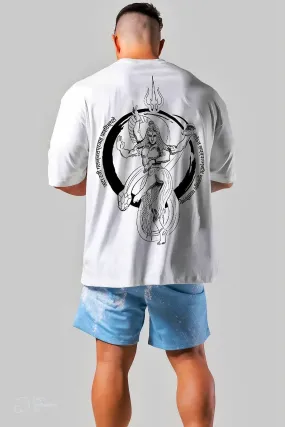 LORD SHIVA TANDAVA STOTRA Oversized T-shirt (White)