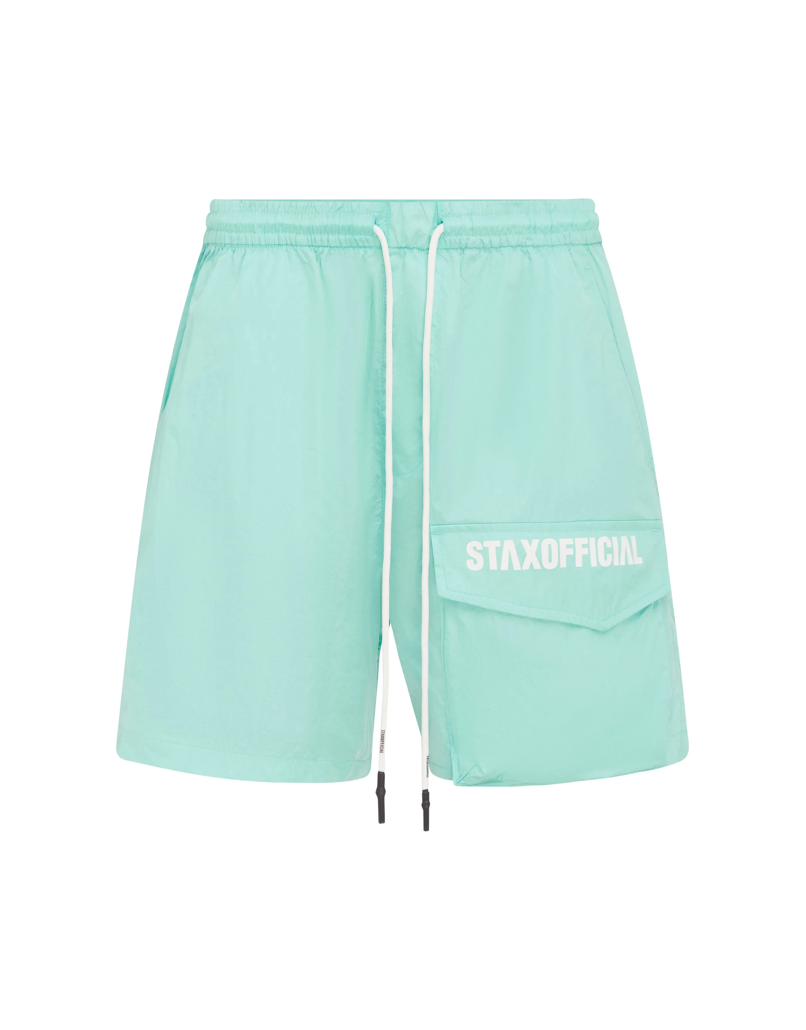 Mens Triple S Nylon Shorts - Aqua