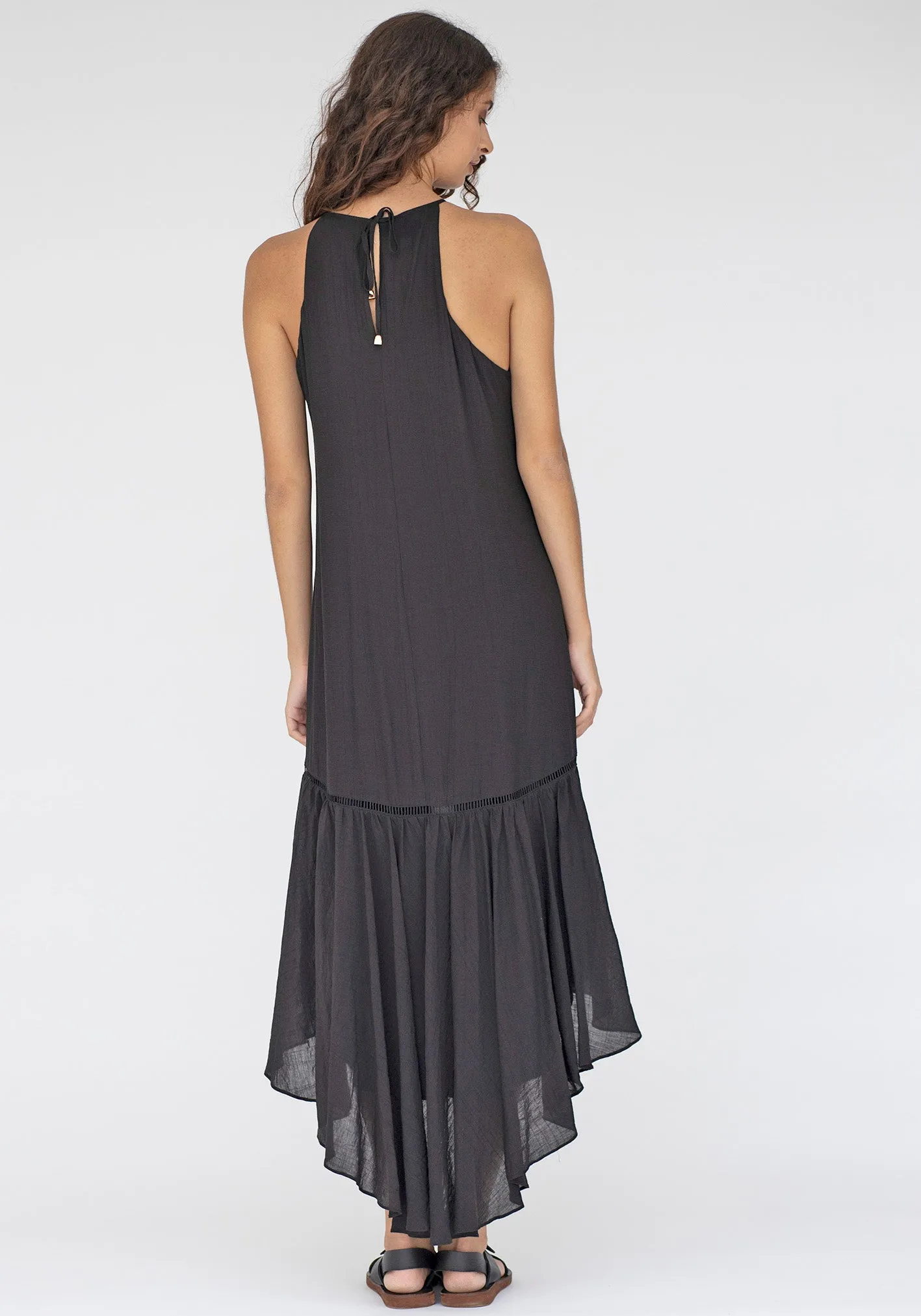 Noosa Lace Front High Low Hem Dress