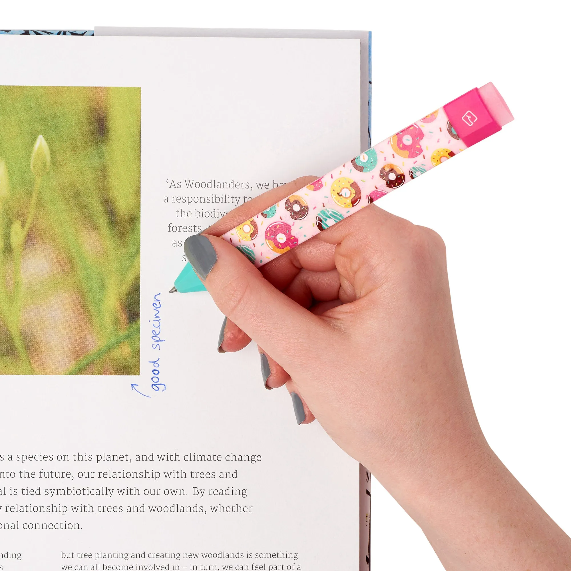 Pen Bookmark 3-in-1 with 2 Ink Refills (Doughnut)