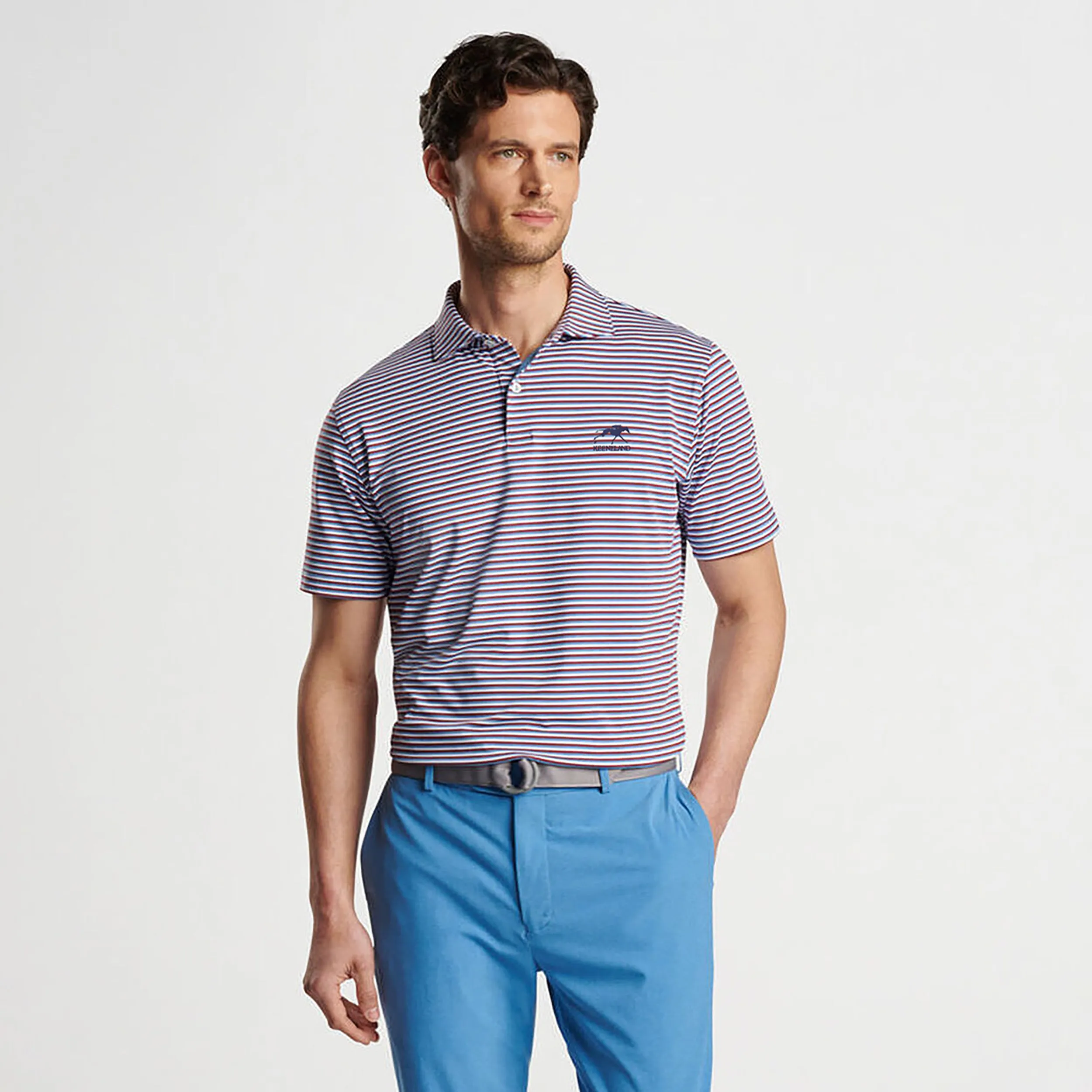 Peter Millar Keeneland Men's Milton Stripe Performance Polo