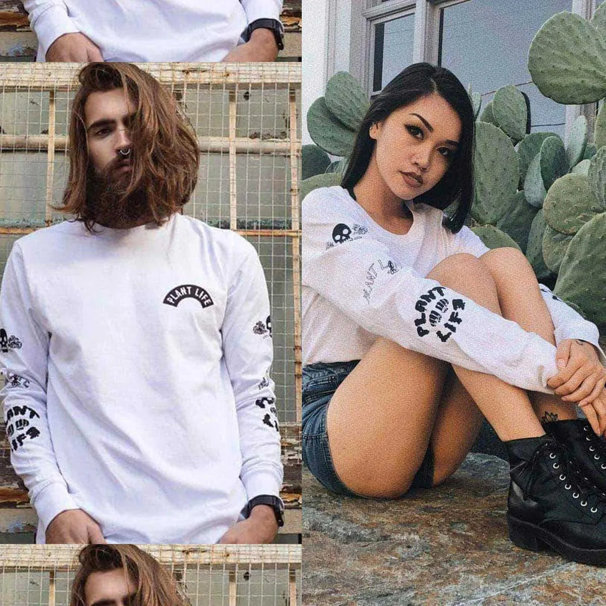 Plant Life Long Sleeve - White