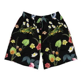 Premium Floral Unisex Shorts- Black