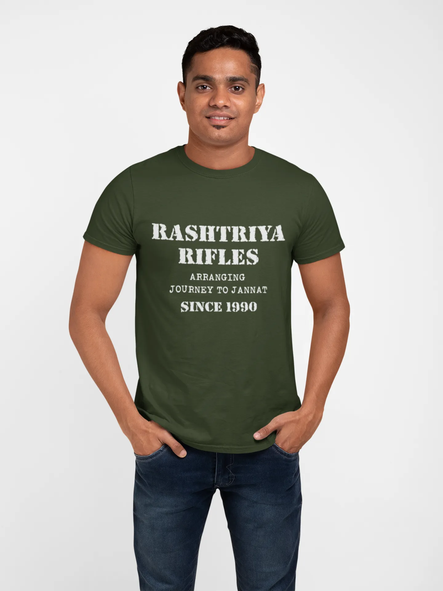 Rashtriya Rifles T-shirt - Arranging Journey to Jannat..... ( Men)