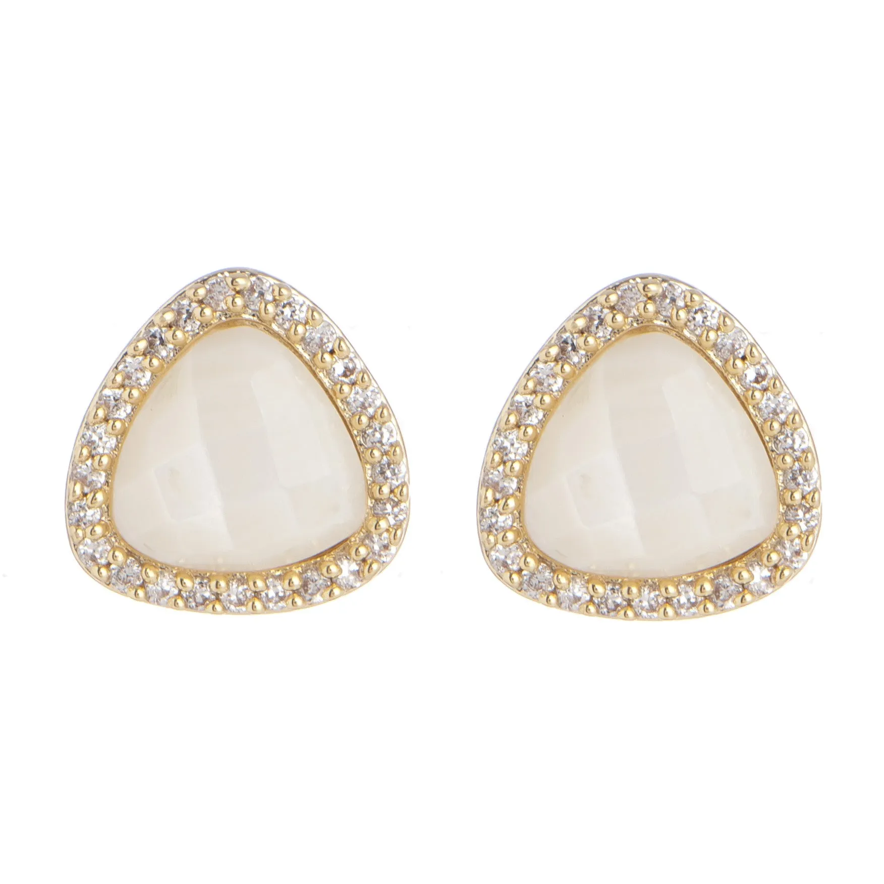 Rena Rounded Triangle Studs