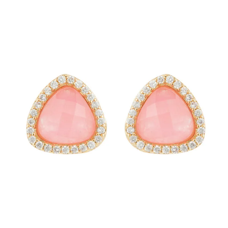 Rena Rounded Triangle Studs