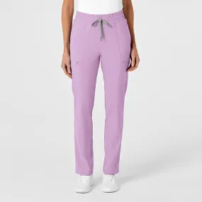 RENEW Women's High Waist Slim Leg Scrub Pant - Violet Tulle