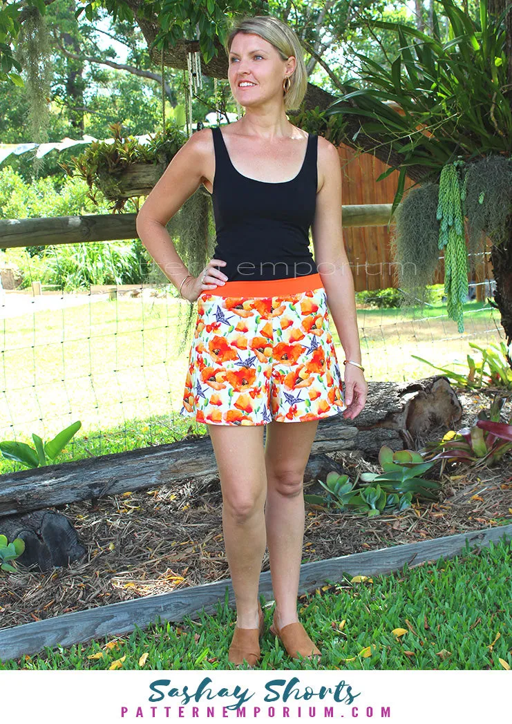 Sashay | Stretch Flared Shorts Sewing Pattern