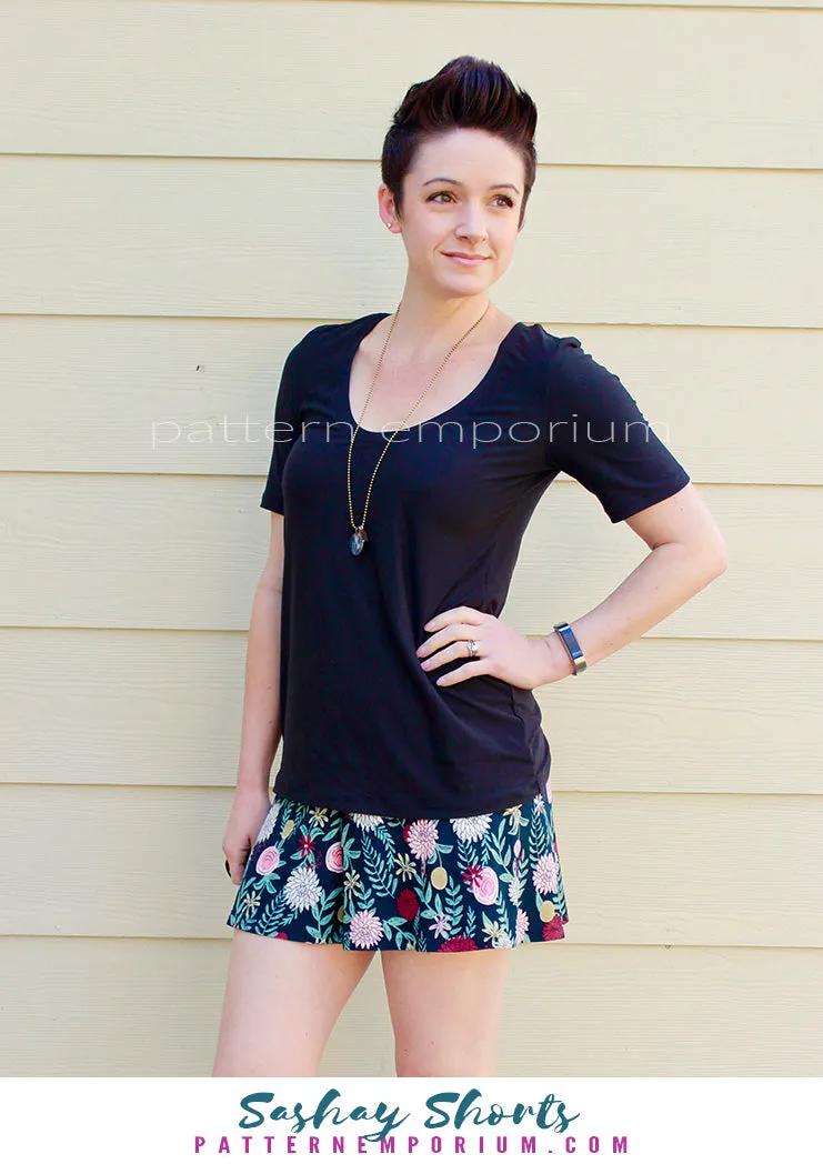 Sashay | Stretch Flared Shorts Sewing Pattern