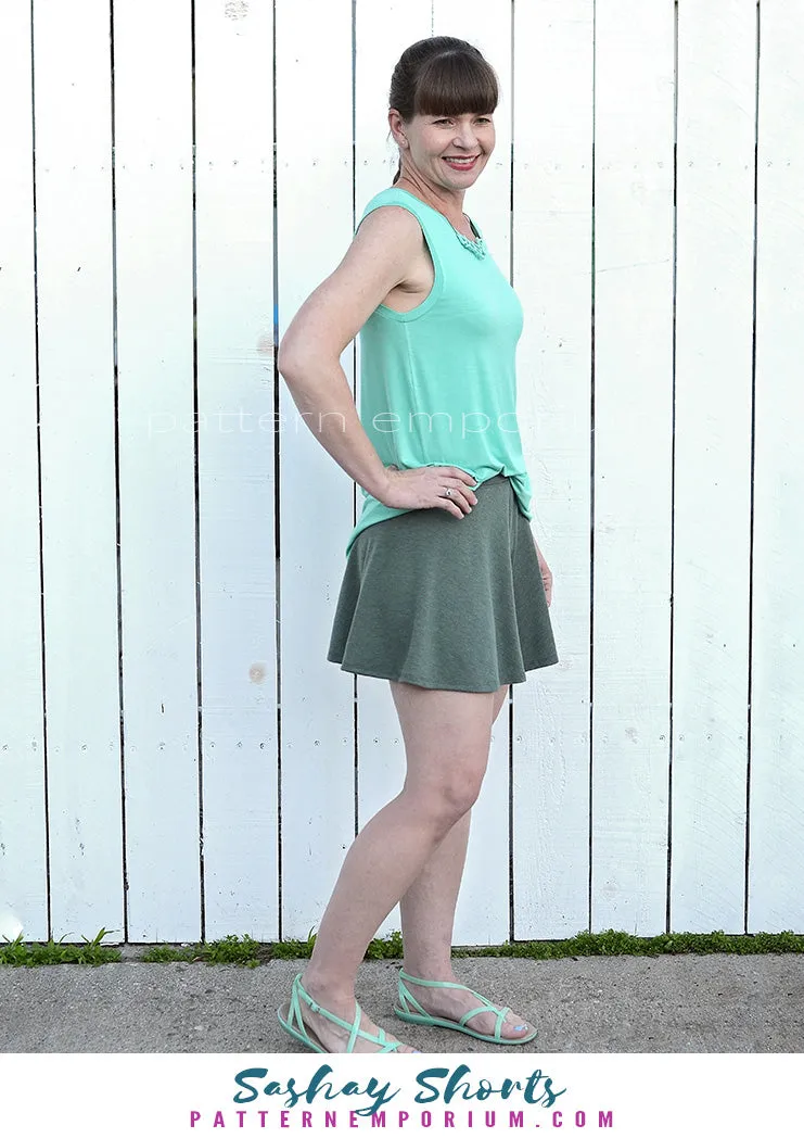 Sashay | Stretch Flared Shorts Sewing Pattern