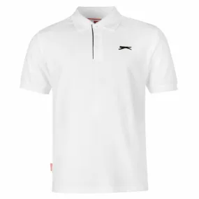 Slazenger Mens Plain Polo Shirt Short Sleeve Collar Neck Summer Casual Top