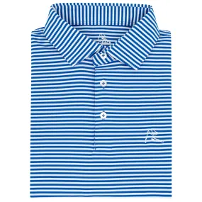 The Birdie Stripe | Performance Polo | The Birdie Stripe - Cobalt Blue/White