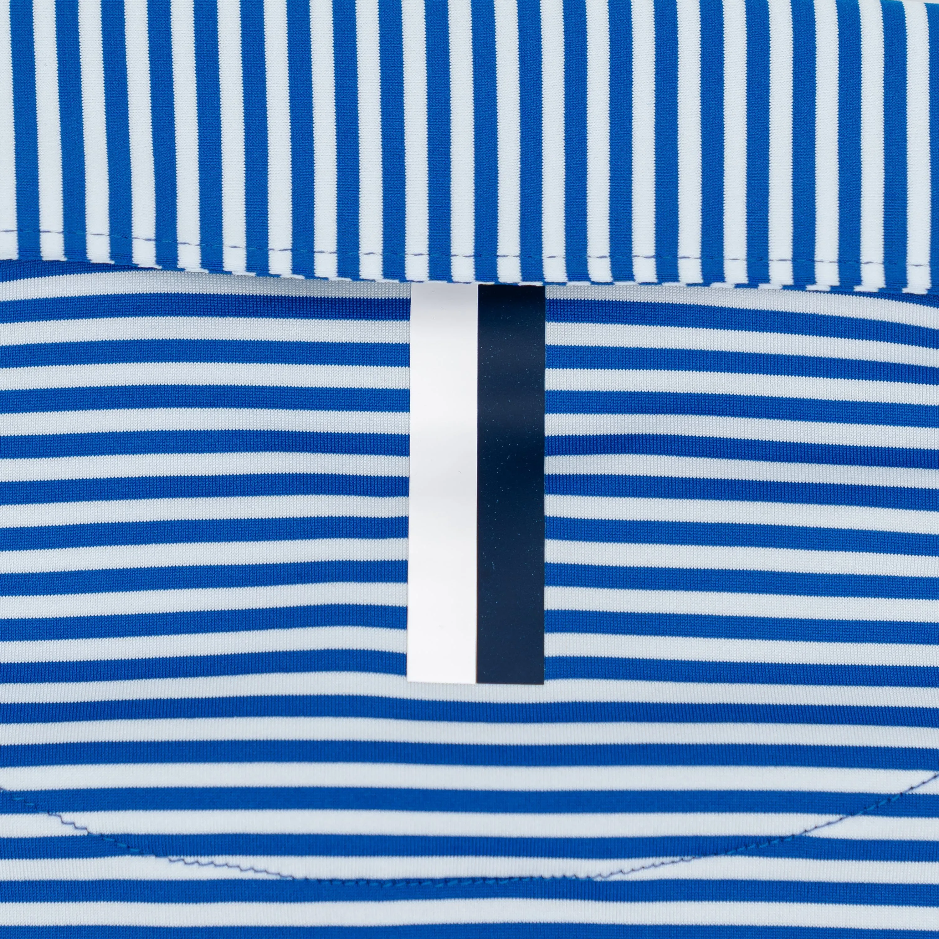 The Birdie Stripe | Performance Polo | The Birdie Stripe - Cobalt Blue/White