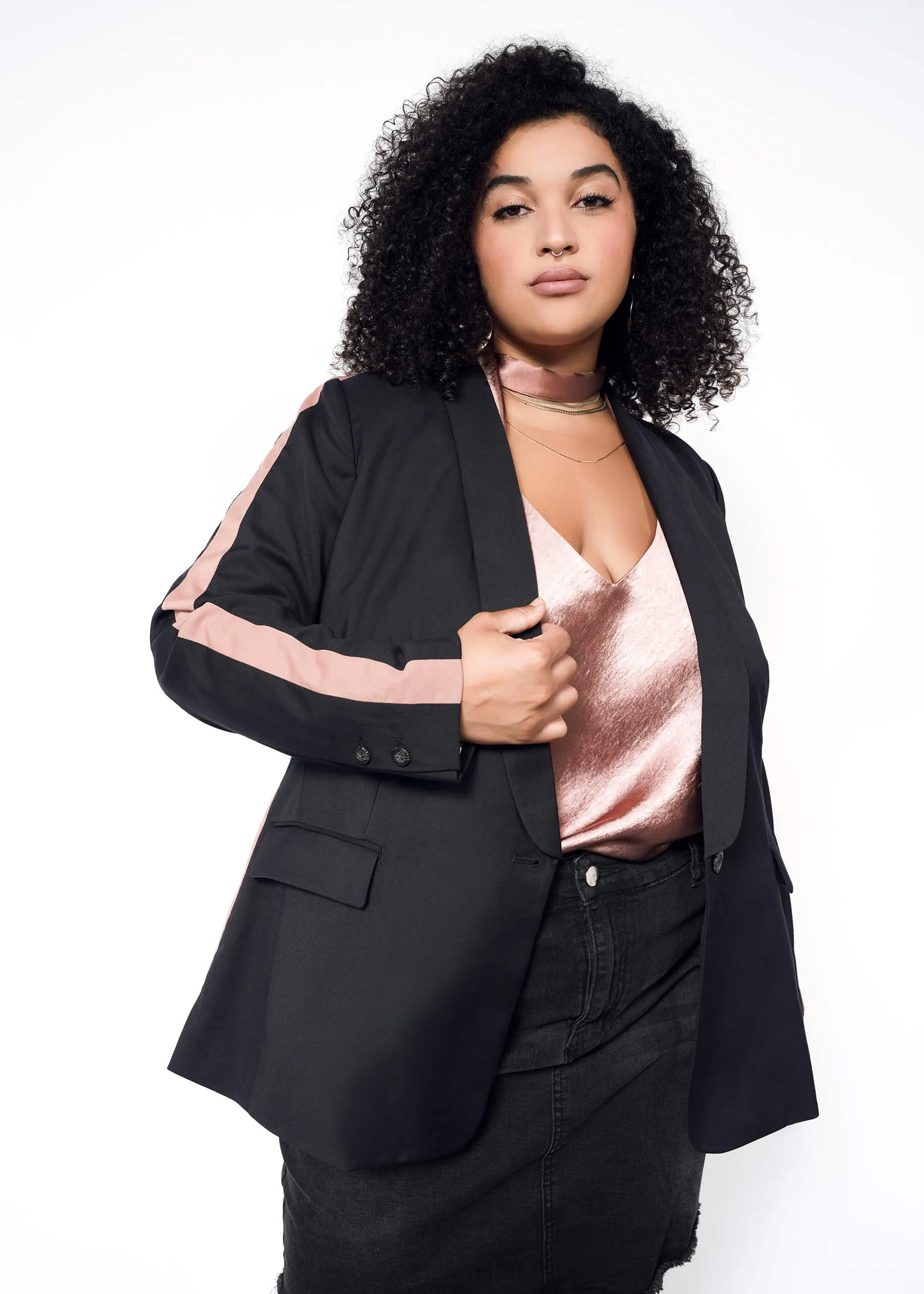 The Empower Colorblock Tux Blazer