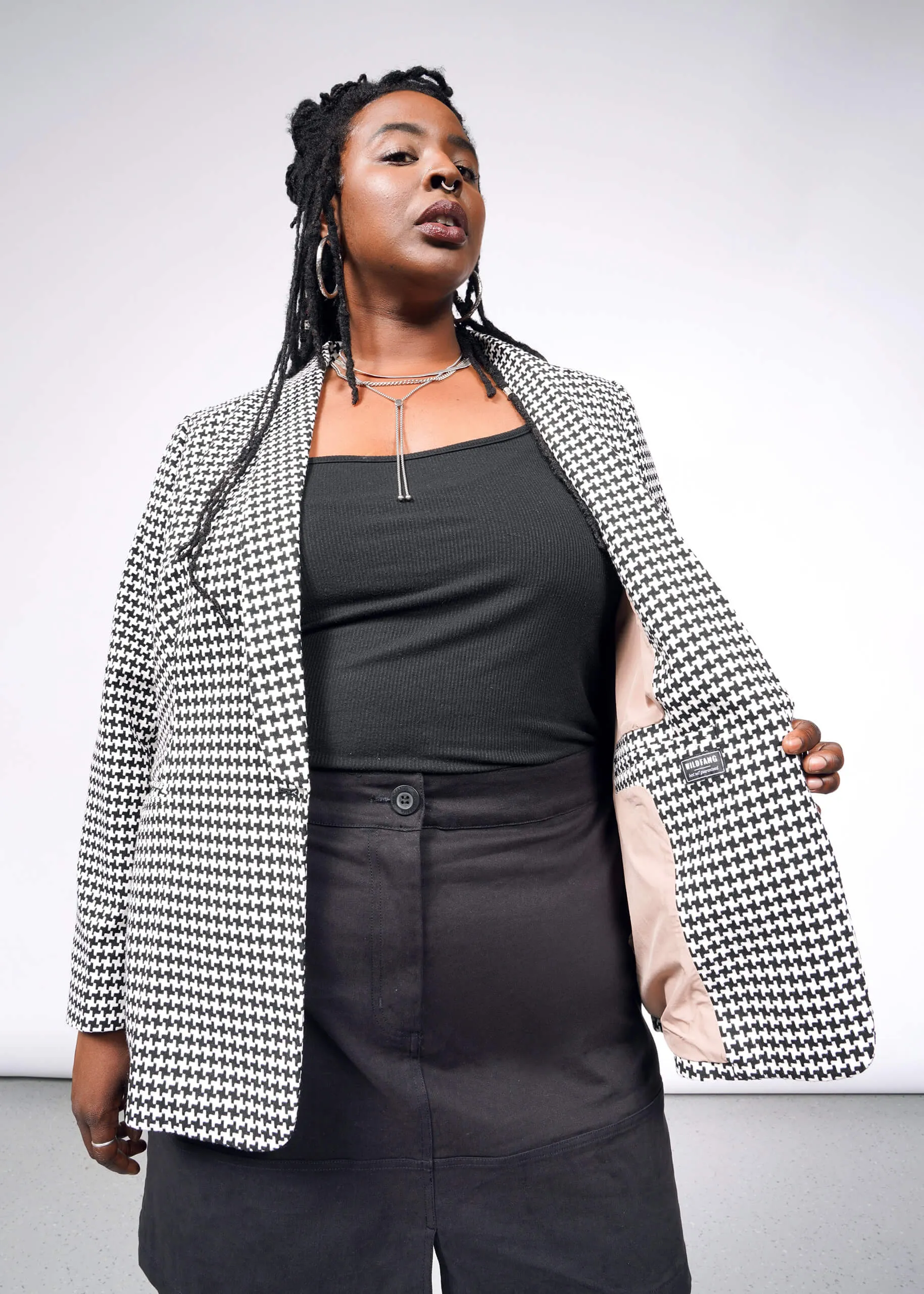 The Empower Houndstooth Tux Blazer