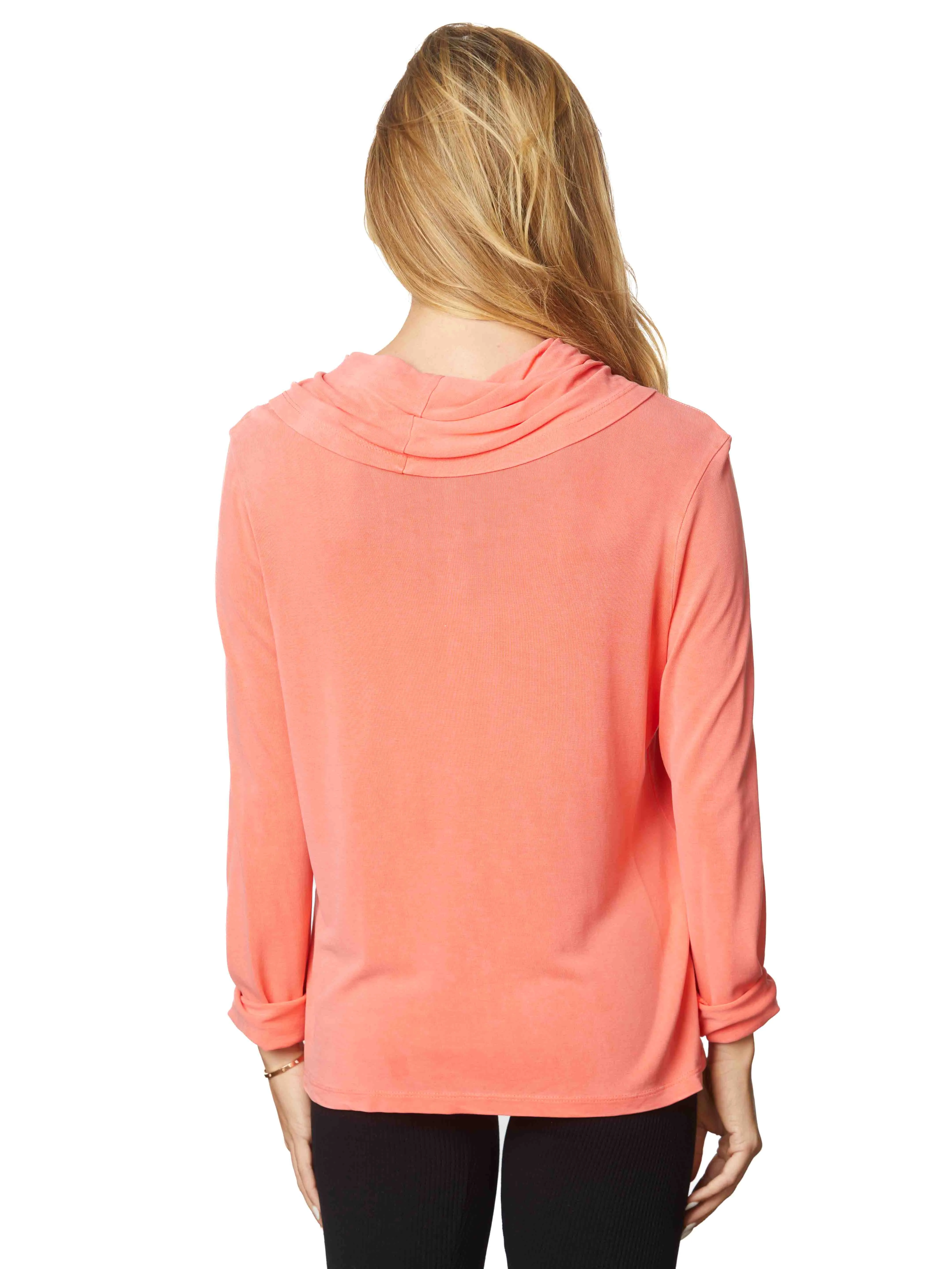 Tianello TENCEL™ "Whisper Knit"  L.S. Cowl Blouse