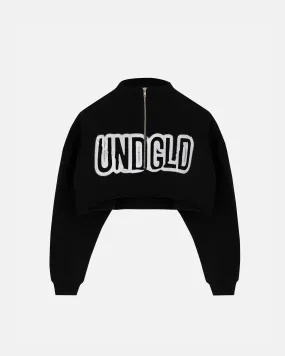 Transfiguration UNDGLD Cropped Zip Up Crewneck Black