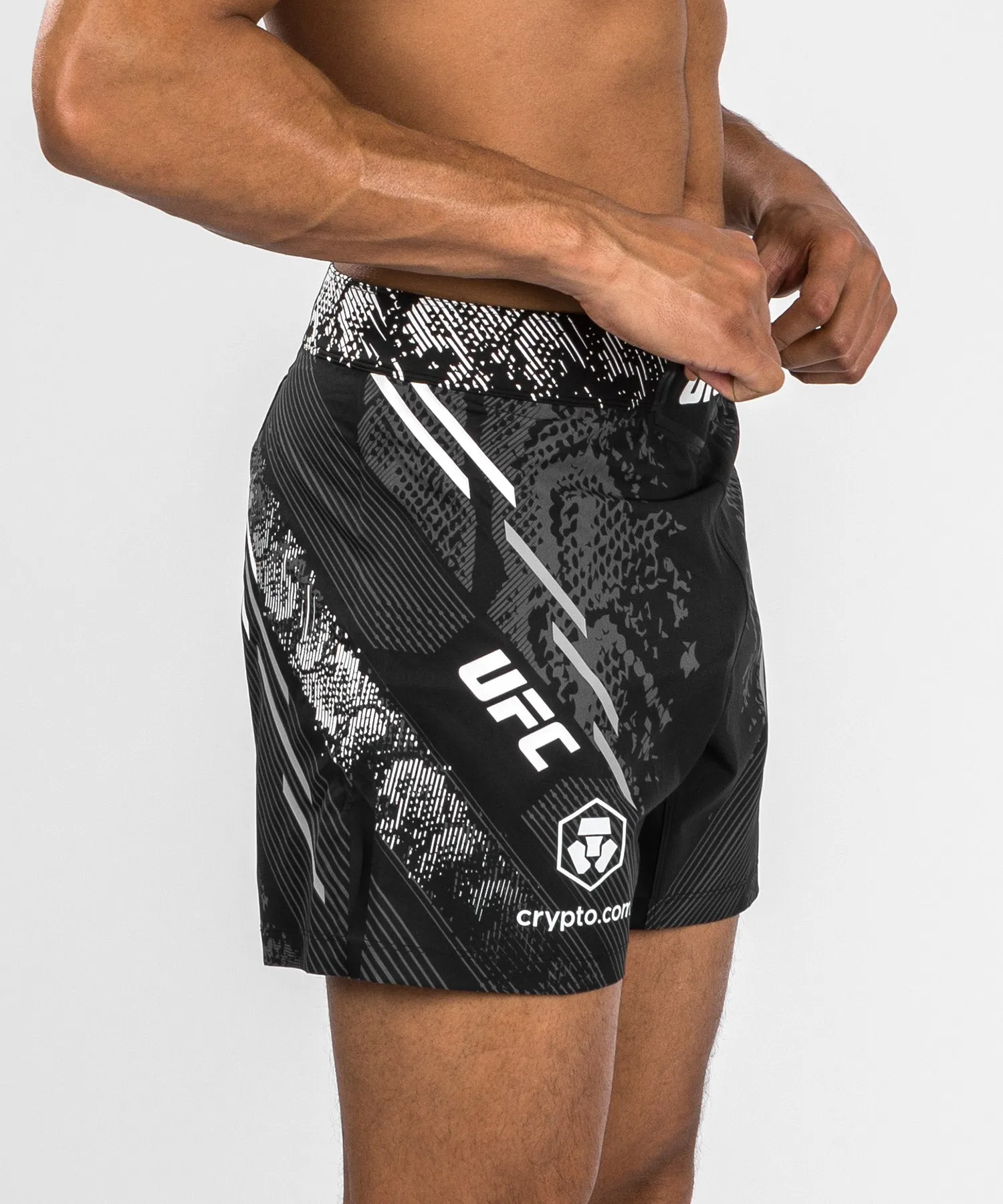 UFC Adrenaline by Venum Personalized Authentic Fight Night Men's Fight Short - Short Fit - Black