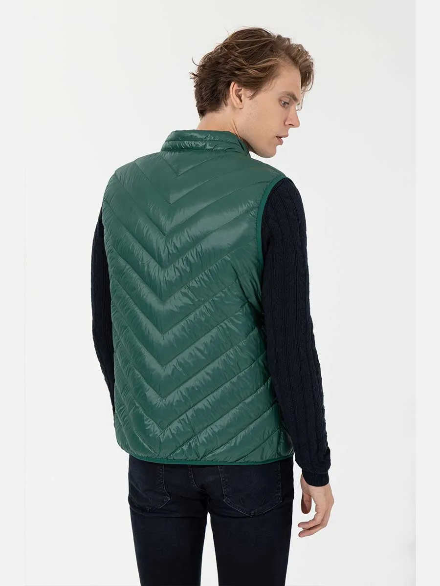 USPA Men Jacket Feather Quilted S/L Green VR054 USPJK112 USPA