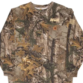 VINTAGE CARHARTT HUNTING REALTREE XTRA CAMO LONG SLEEVE POCKET TEE SHIRT LARGE