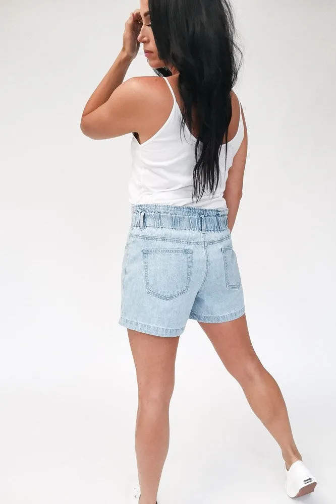 Wakee Denim Maggie Shorts Light Blue