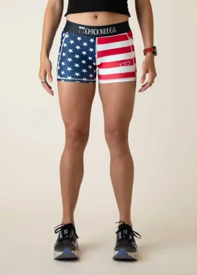 Women's USA 3" Compression Shorts